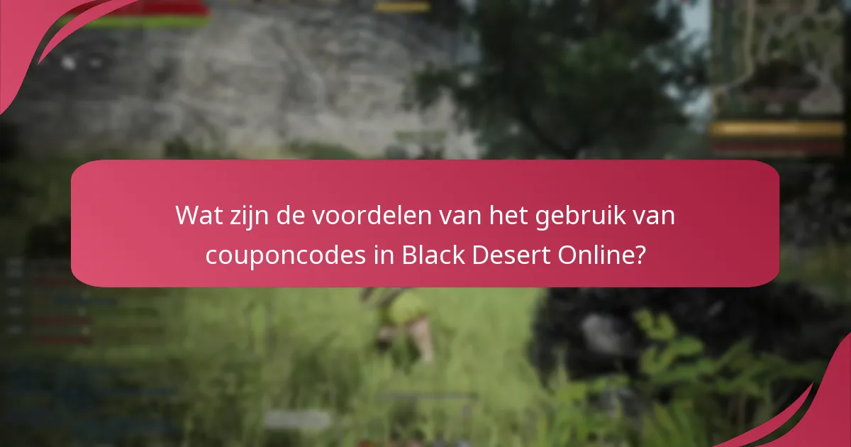 Welke couponcodes zijn momenteel beschikbaar voor Black Desert Online?